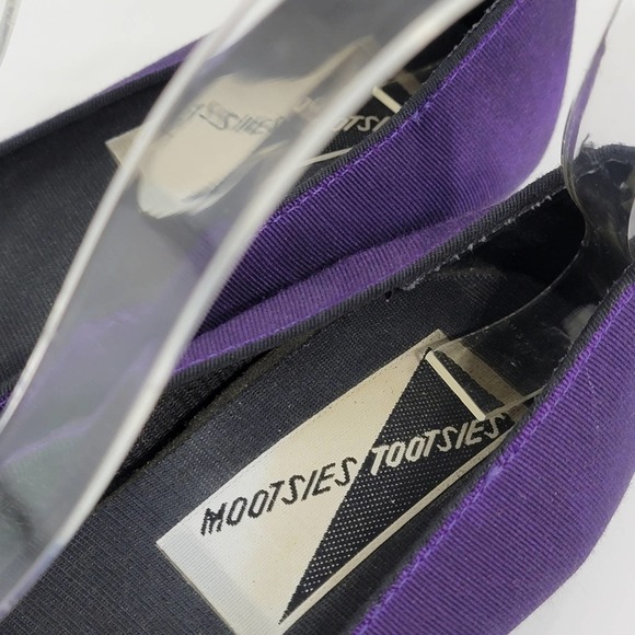 MOOTSIES TOOTSIES Gold Jeweled Bow Purple Skimmer Flats - Picture 9 of 13